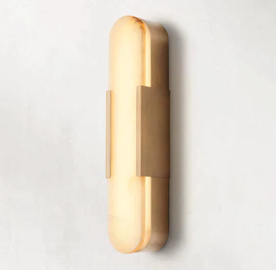 Melange Elongated Alabaster Wall Sconce 20''H28''H