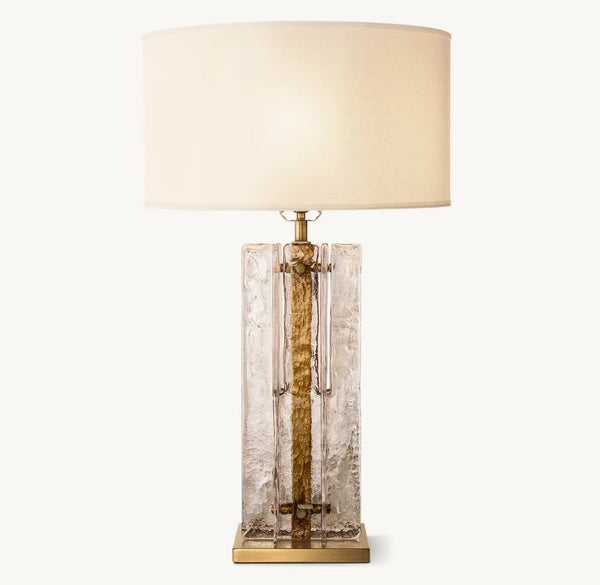 Lottice Smoke Glass Table Lamp