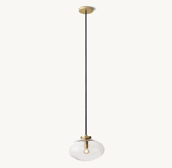 Cabrette Clear Glass Pendant 10''