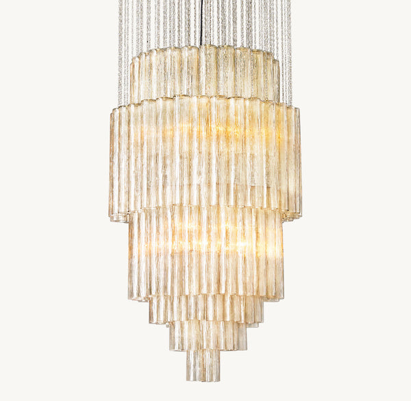 Serena Multi-Tier Round Glass Chandelier 30"D