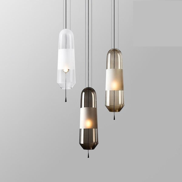 John Cylindrical Glass Pendant Light