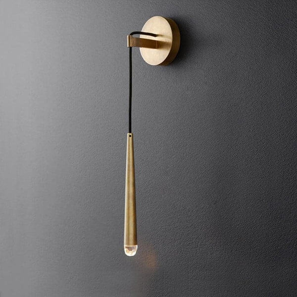 Aquitaine Tapered Tubular Solid Brass Wall Sconce 22" H