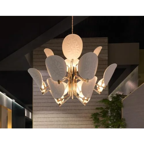 LINEA RETRO BRASS STATEMENT CEILING LIGHT 45.3" 51.2"D