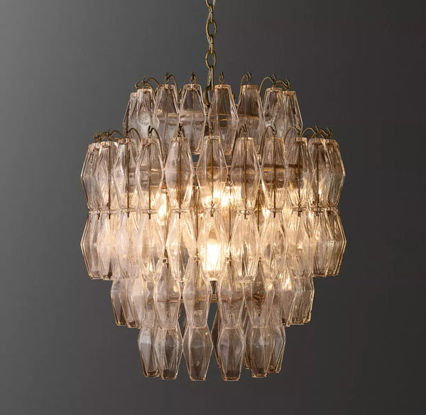 Natalia Glass Wide Pendant 22"