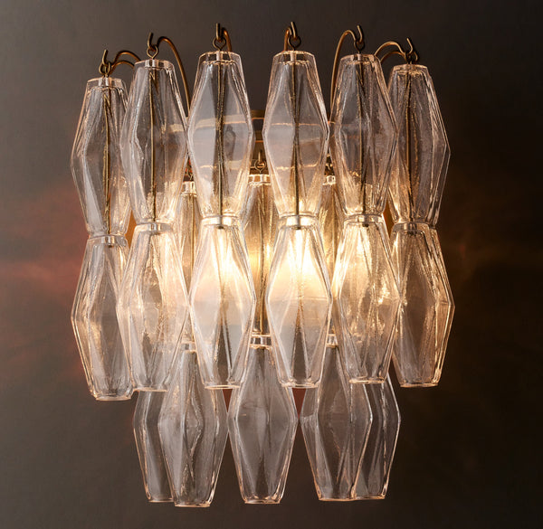 Natalia Glass Sconce 16"H