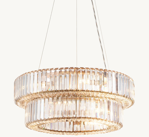 Elliana Tiered Crystal Pendant 26"D