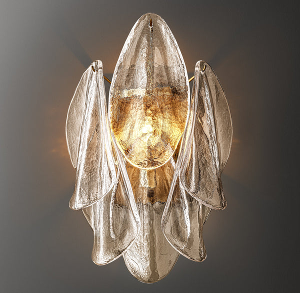 Petal Glass Sconce 16"H