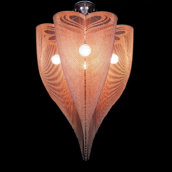 DRIFT ROSE GOLD CLOVER MESH CHANDELIER 16" 20" 24" 32" 39"D