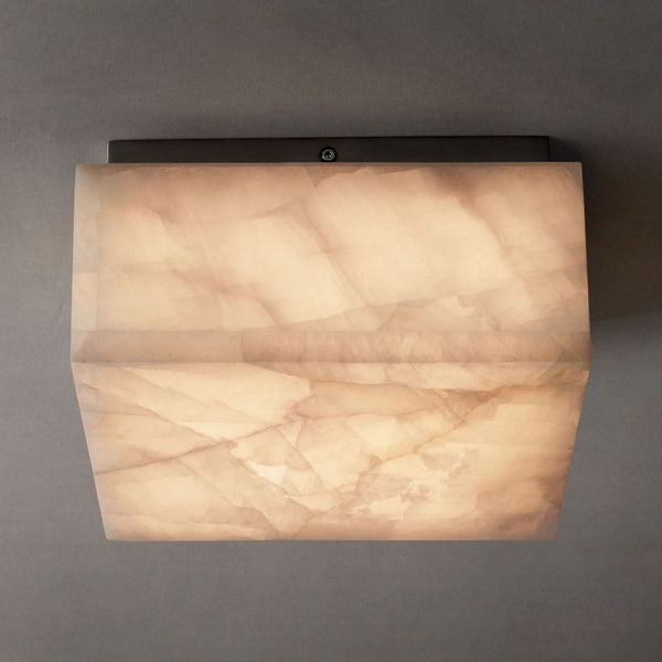 Alabaster Rivage Square Flushmount 10"