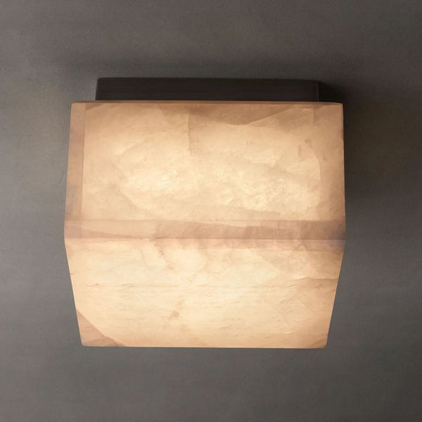 Alabaster Rivage Square Flushmount 6"